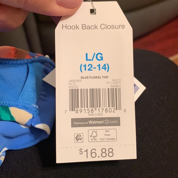 NWT bikini top by Time and Tru brand - Picture 7 of 7